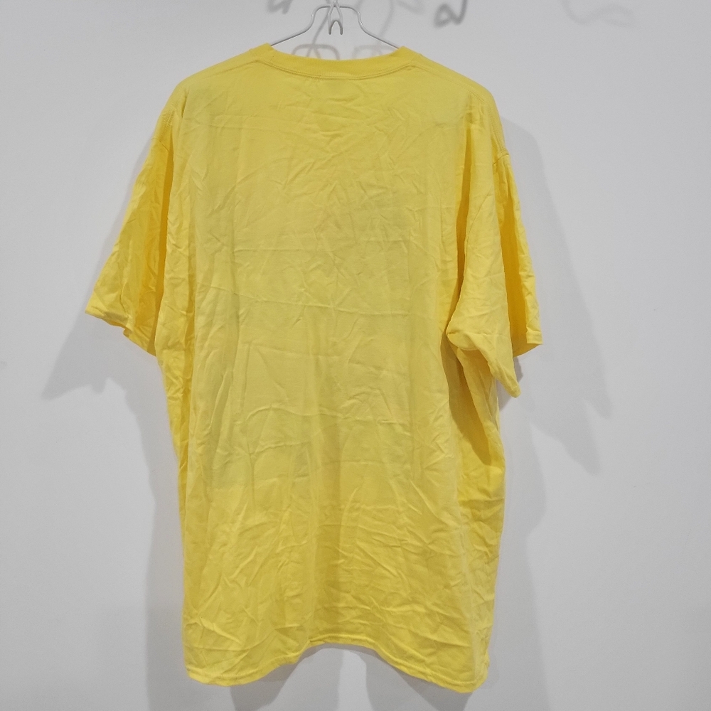 Port and Company Short Sleeved Yellow Tee / Woman With Afro and Hoop Earrings - Picture 5 of 8